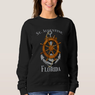 Amelia Island Florida Vacation Nautical Anchor Hel Sweatshirt