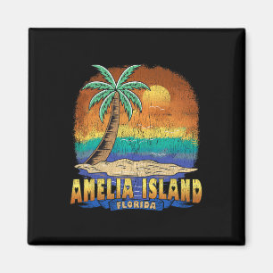 Amelia Island Florida Vintage Distressed Souvenir Magnet