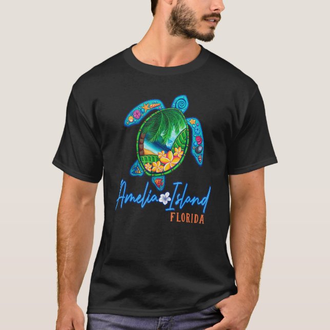 Amelia Island Sea Turtle Florida Vacation Family T T-Shirt (Front)