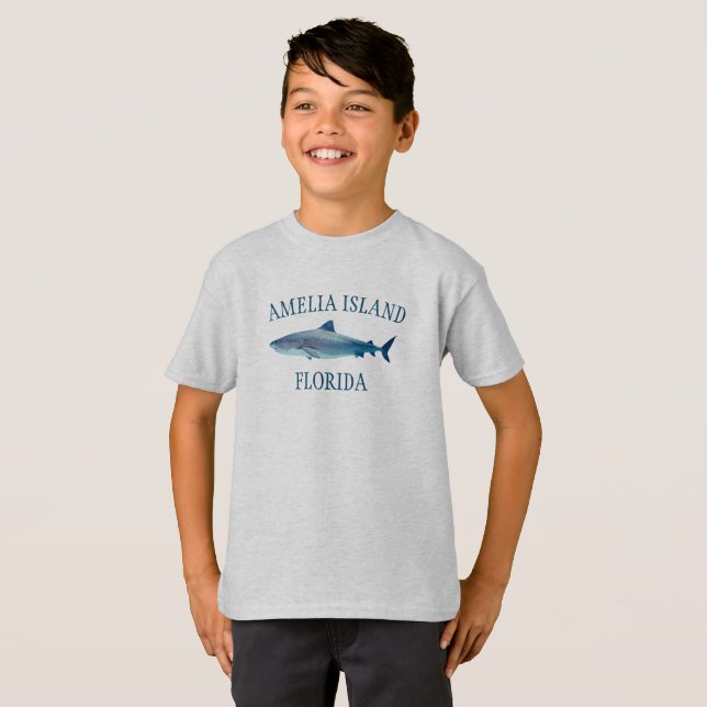 Amelia Island Shark Kid T-Shirt (Front Full)