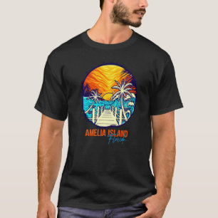 Amelia Island Sunset Matching Vacation Friends Fam T-Shirt