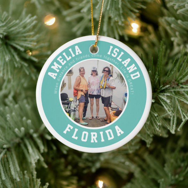 Amelia Island Vacation Christmas Ceramic Tree Decoration (Tree)