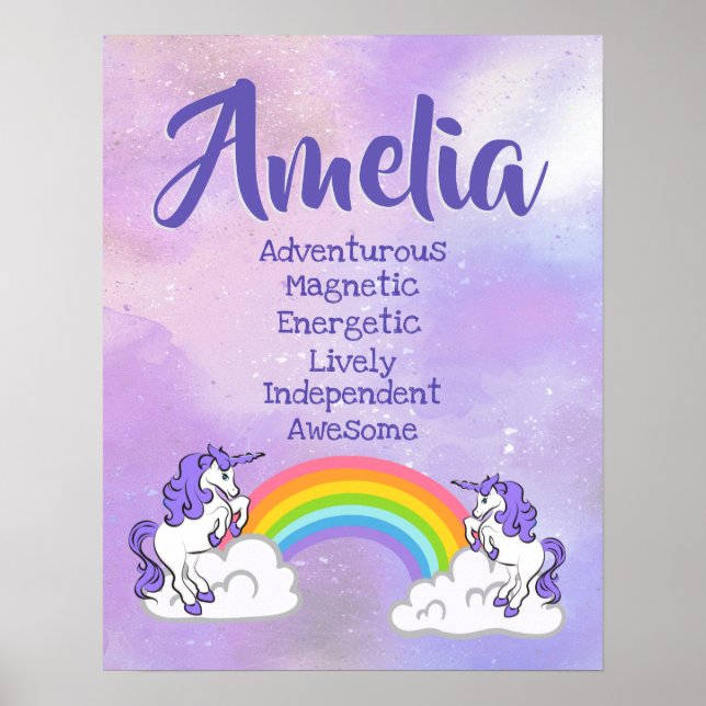 Amelia Name Poster (Front)