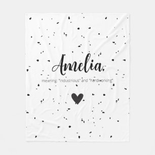 Amelia Name Reveal Meaning Minimal Modern Blanket