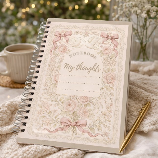 Amelia Notebook - Floral spiral notebook (Creator Uploaded)