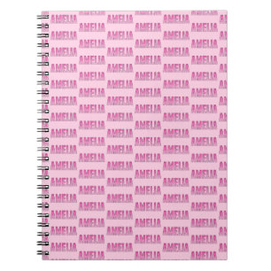 Amelia pink name T-Shirt Notebook