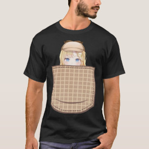 Amelia pocket peeker Watson peeking Hololive Holom T-Shirt