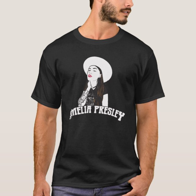 Amelia Presley Cartoon Men's T-Shirt (Front)