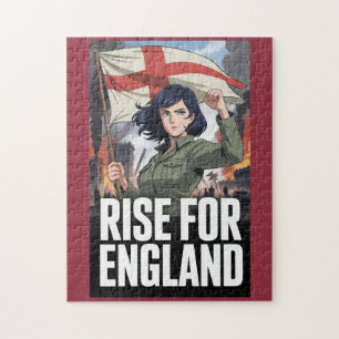 Amelia UK England Patriotic St George Flag Jigsaw Puzzle