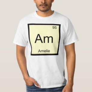 Amelie Name Chemistry Element Periodic Table T-Shirt