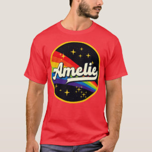 Amelie Rainbow In Space Vintage Style T-Shirt