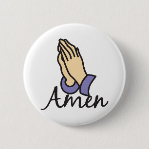 Amen 6 Cm Round Badge