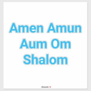 Amen Amun Aum Om Shalom Hankamer Artjunkhaus Peace