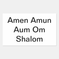 Amen Amun Aum Om Shalom Peace Hankamer Artjunkhaus