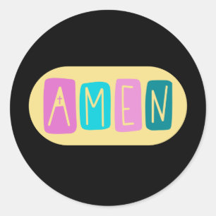 AMEN CLASSIC ROUND STICKER