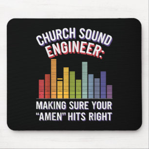 Amen Hits Right Recording Technician Church Sound  Mouse Mat