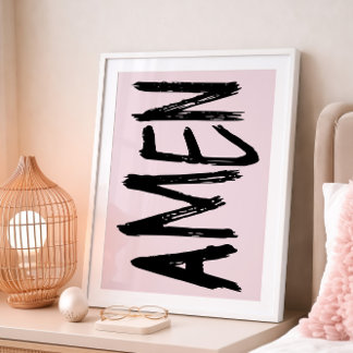 Amen Modern Brush  Poster