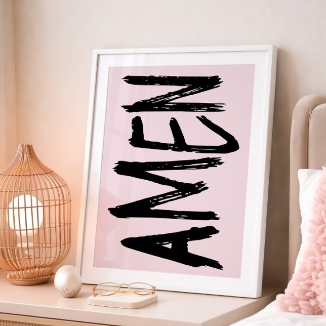 Amen Modern Brush  Poster (Creator Uploaded)