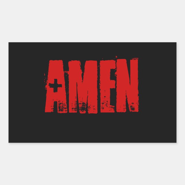 Amen Rectangular Sticker (Front)