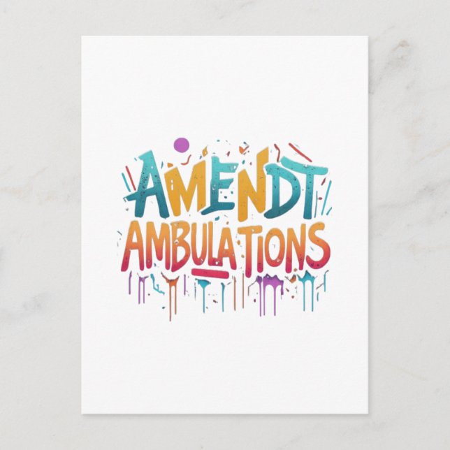 Amend Ambulations  Postcard (Front)
