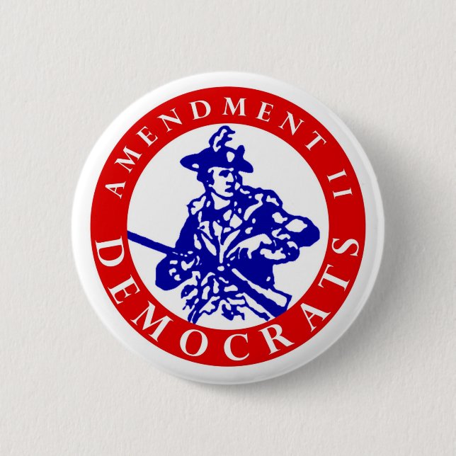 Amendment II Democrats Logo 2.25" Button (Front)