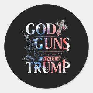 Amendment T Shirt Trump 45 God Guns And Trump Shir Classic Round Sticker