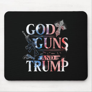 Amendment T Shirt Trump 45 God Guns And Trump Shir Mouse Mat