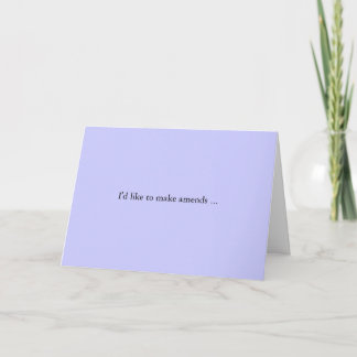amends card
