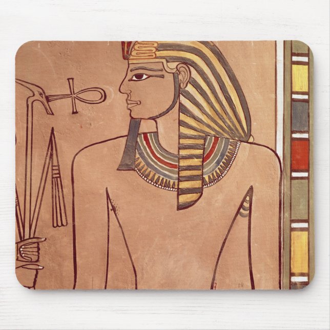 Amenhotep II  with an ankh raised to his lips Mouse Mat (Front)