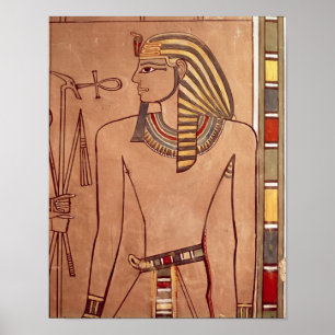 Amenhotep II  with an ankh raised to his lips Poster