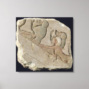 Amenophis IV  with baboons, New Kingdom Canvas Print