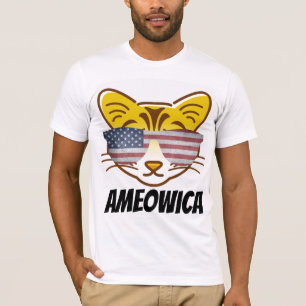 AMEOWICA CAT Patritoic T-Shirts