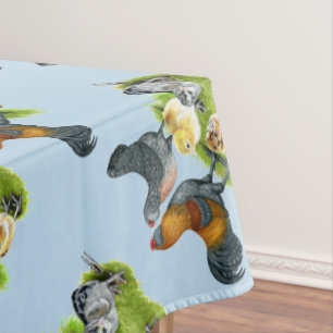 Ameraucana Chicken Family Tablecloth