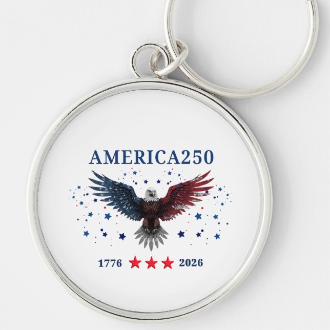 AMERICA250 Independence Day 1776 - 2026  Key Ring (Front)