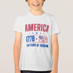 AMERICA 1776 2026 250 years freedom  Tri-Blend Shirt