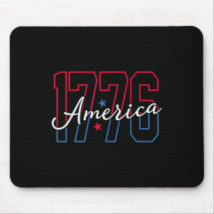 America 1776 4th Of July Patriotic Vintage Men Wom Mouse Mat