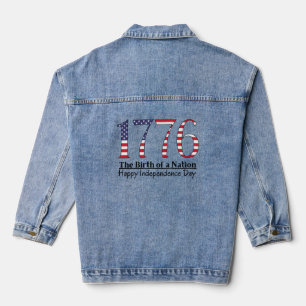 America 1776 Independence Day Denim Jacket
