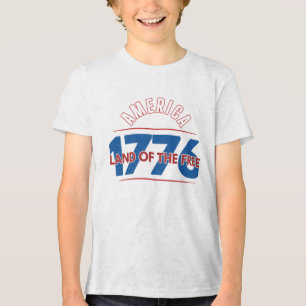 AMERICA 1776 LAND OF THE FREE Tri-Blend SHIRT