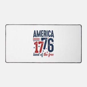 America 1776 Land of the Free Vintage Patriotic Sh Desk Mat