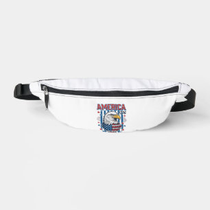 America 1776 Patriotic Eagle Vintage Vector Design Bum Bags