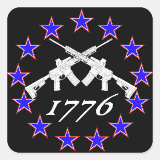 America 1776 square sticker