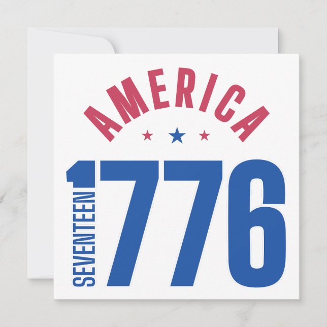 AMERICA 1776 year of freedom  Invitation (Front)