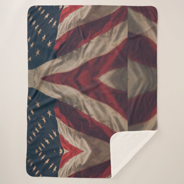 America 1 sherpa blanket (Front)