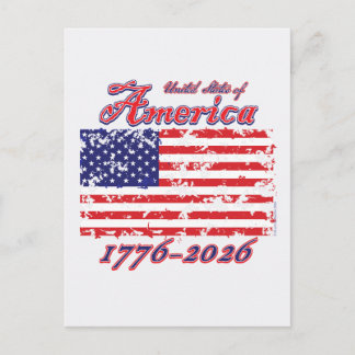 America 250 1776-2026 postcard