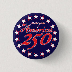 America 250 3 cm round badge