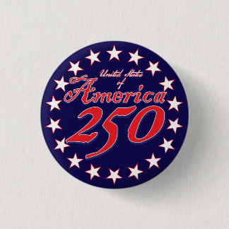 America 250 3 cm round badge