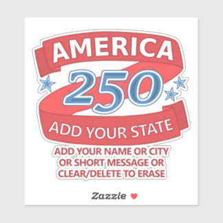 America 250 Add State And Text Patriotic Promo