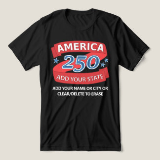 America 250 Add State Patriotic Apparel For Dark Tri-Blend Shirt