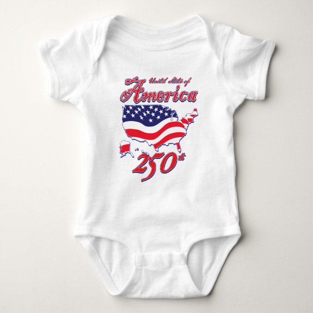 America 250 baby bodysuit (Front)