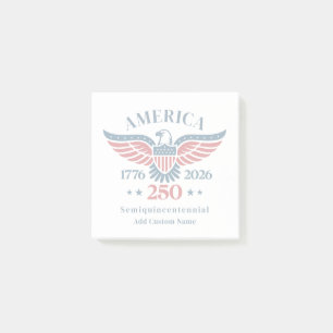 America 250 Bald Eagle Custom Name Minimalist Post-it Notes